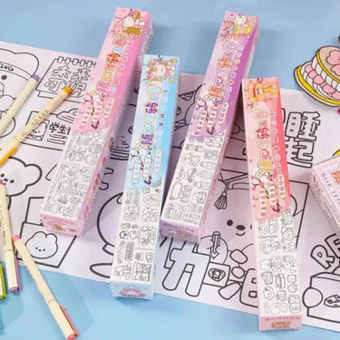 CHILDREN DRAWING ROLL BOOK